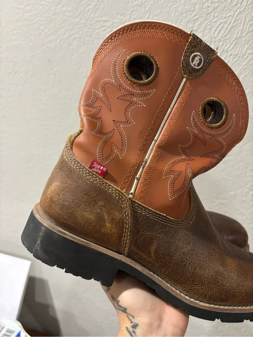 Tony Lama ZR Kids Cowboy Western Leather Boots LL510 Lil Lama / Size 5.5 Youth